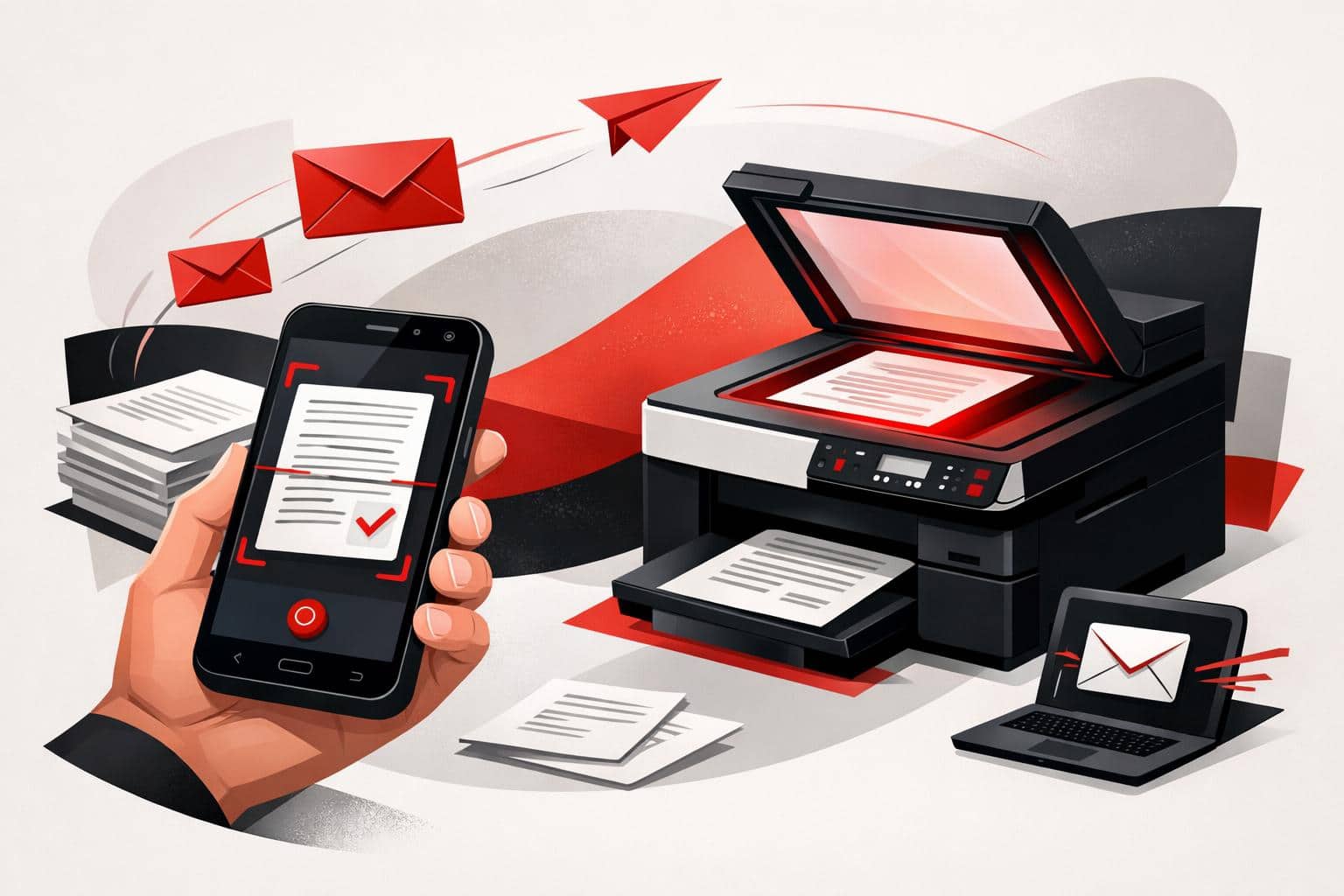 Como digitalizar documentos e enviar por e-mail pelo celular ou pela impressora